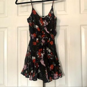 Francesca’s black and red floral romper